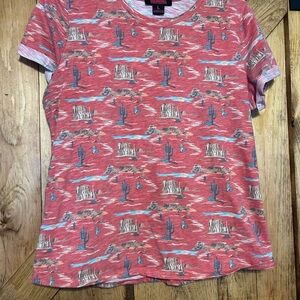 Desert Print Red Women's Top
